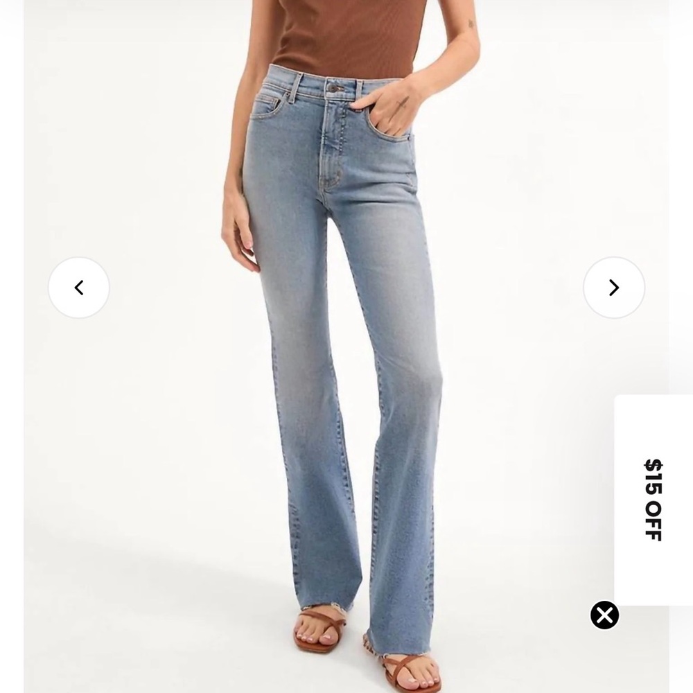 Veronica Beard “Vameron Bootcut” raw hem Flare Jeans